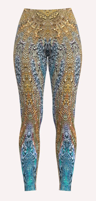 The Mystic Sunburst Fractal Geometry Legging